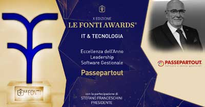 PASSEPARTOUT VINCE LA VII EDIZIONE DEI LE FONTI AWARDS®