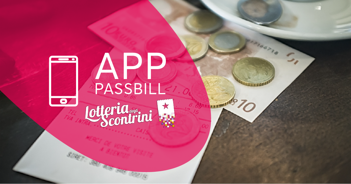 App PassBill con il supporto lotteria degli scontrini