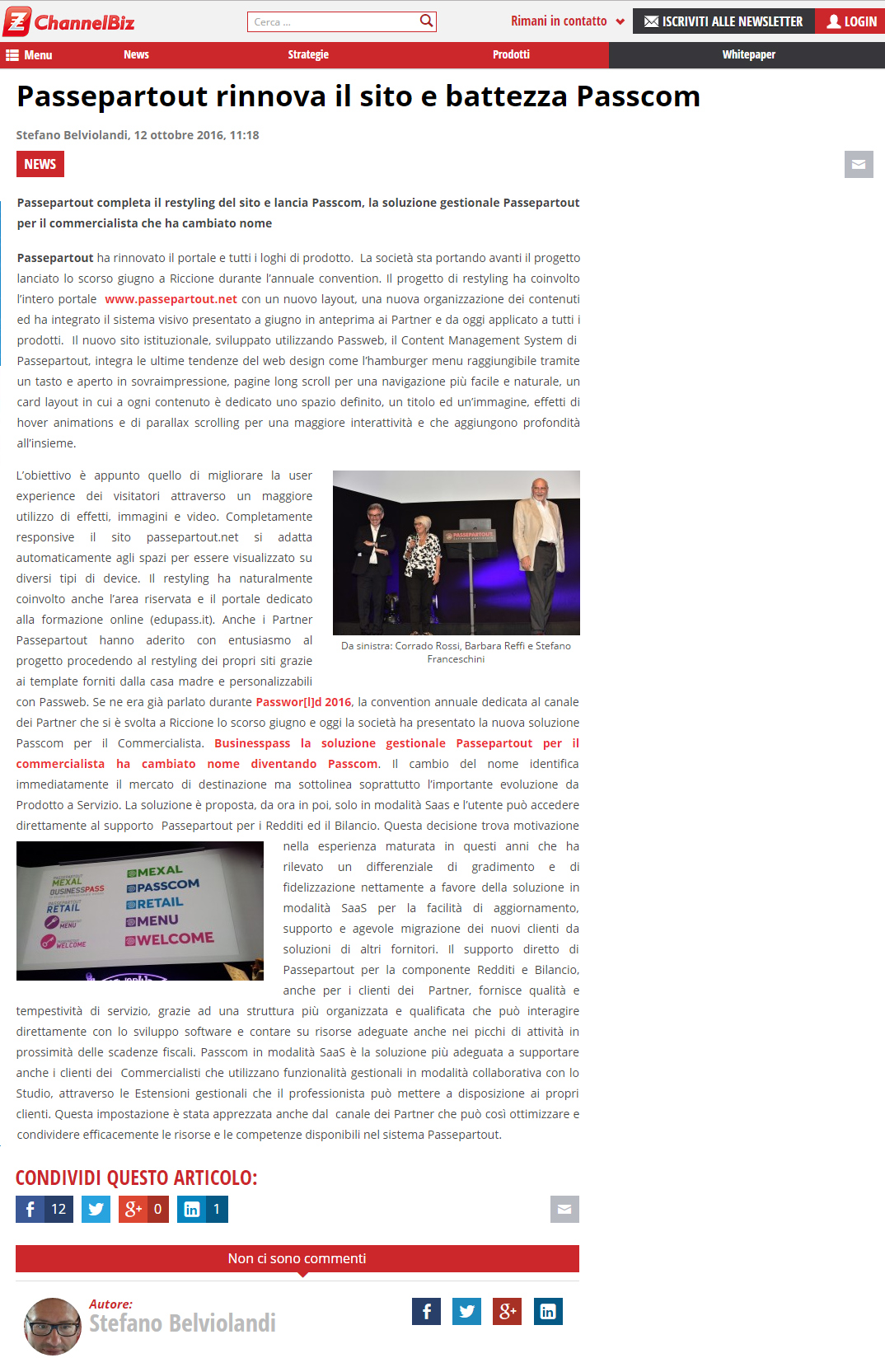 PASSEPARTOUT RINNOVA IL SITO E BATTEZZA PASSCOM